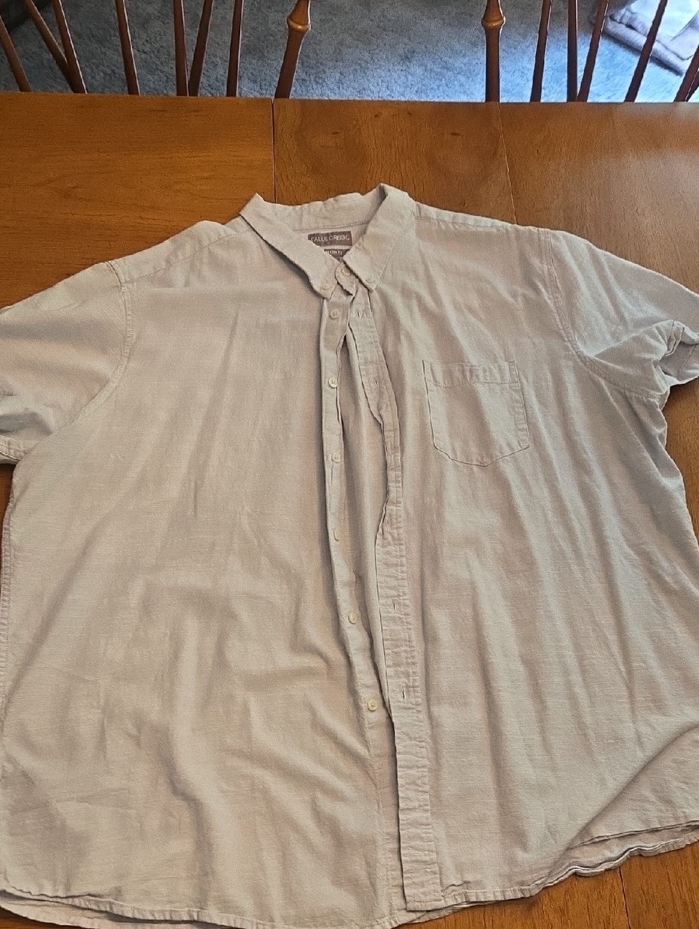 Falls Creek Pale Blue Short-Sleeve Button-Down Shirt